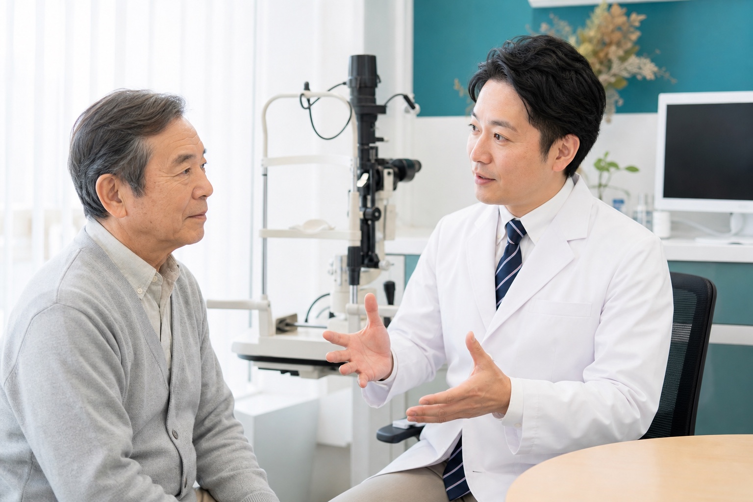 年齢と白内障手術の関係(イメージ)